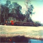 Image of Fort Wilderness Train at train barn.
